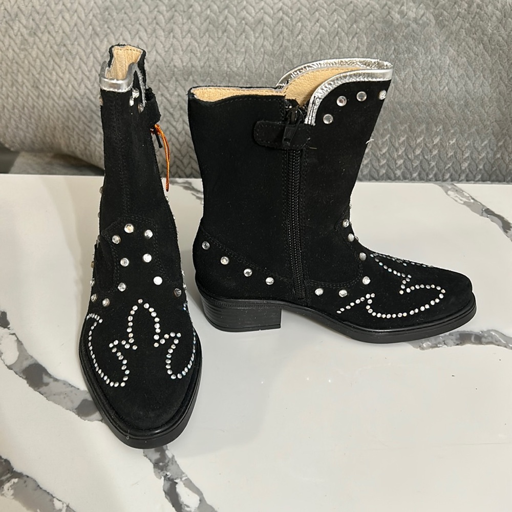 Naturino Suede Rhinestone Boots Size Size 27/ 10 1/2